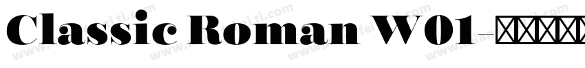 Classic Roman W01字体转换